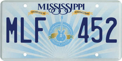 MS license plate MLF452