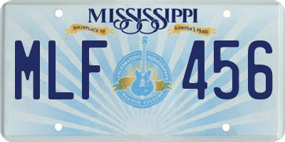 MS license plate MLF456