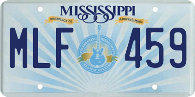 MS license plate MLF459
