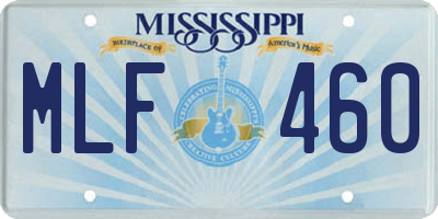 MS license plate MLF460