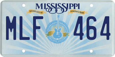 MS license plate MLF464