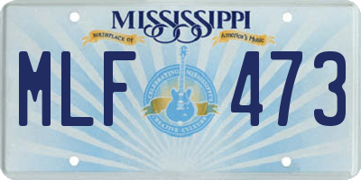 MS license plate MLF473