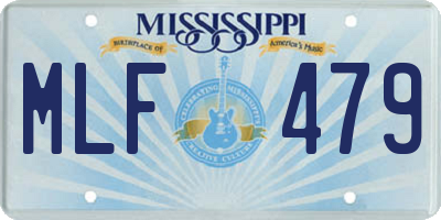 MS license plate MLF479