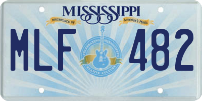 MS license plate MLF482