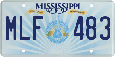MS license plate MLF483