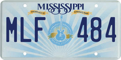 MS license plate MLF484