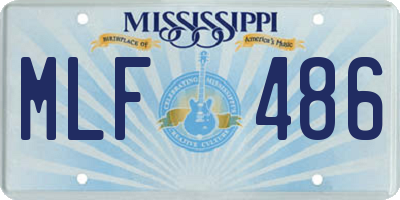 MS license plate MLF486