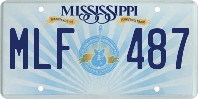 MS license plate MLF487