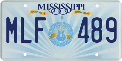 MS license plate MLF489