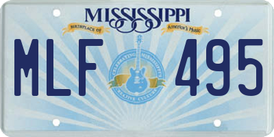 MS license plate MLF495
