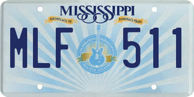 MS license plate MLF511