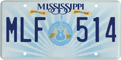 MS license plate MLF514