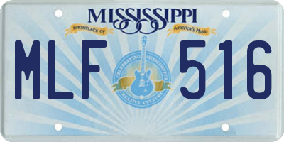 MS license plate MLF516