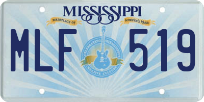 MS license plate MLF519