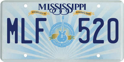 MS license plate MLF520