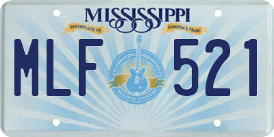 MS license plate MLF521