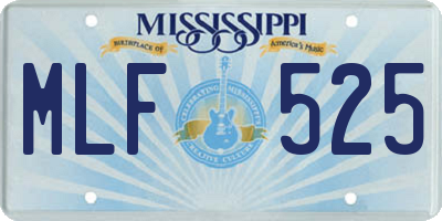 MS license plate MLF525