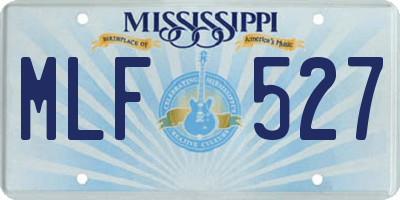 MS license plate MLF527