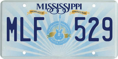 MS license plate MLF529
