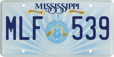 MS license plate MLF539