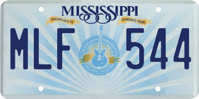 MS license plate MLF544