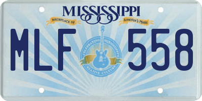 MS license plate MLF558