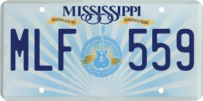 MS license plate MLF559