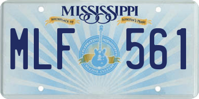 MS license plate MLF561