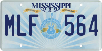 MS license plate MLF564