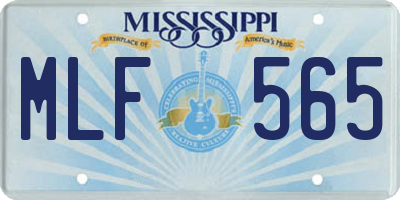 MS license plate MLF565