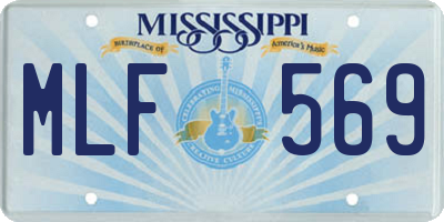 MS license plate MLF569