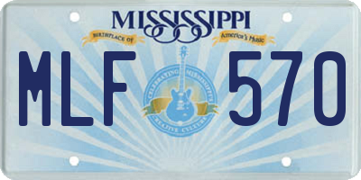 MS license plate MLF570