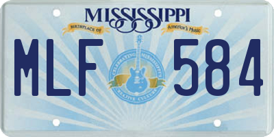 MS license plate MLF584