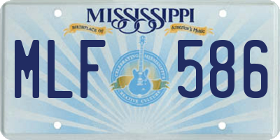 MS license plate MLF586