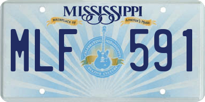 MS license plate MLF591