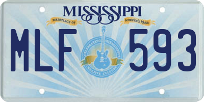 MS license plate MLF593