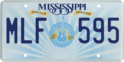 MS license plate MLF595