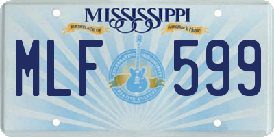 MS license plate MLF599
