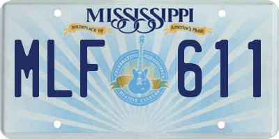 MS license plate MLF611