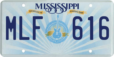 MS license plate MLF616