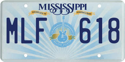 MS license plate MLF618