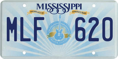 MS license plate MLF620