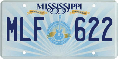 MS license plate MLF622