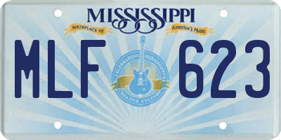 MS license plate MLF623