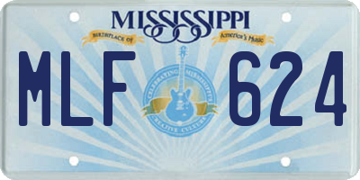 MS license plate MLF624