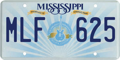 MS license plate MLF625