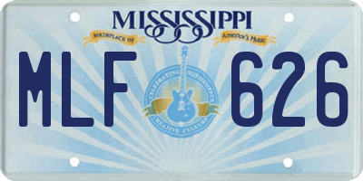 MS license plate MLF626