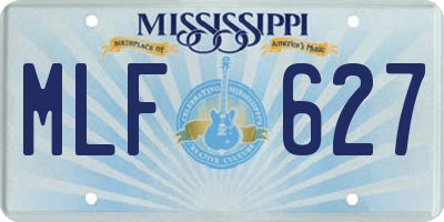 MS license plate MLF627