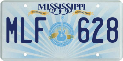MS license plate MLF628