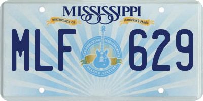 MS license plate MLF629